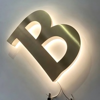 Enseigne de magasin en acier inoxydable rétroéclairée 3D personnalisée SHIBANG, extérieure, LED, indice d'étanchéité IP65, décoration multicolore à brancher