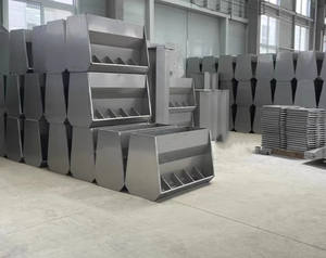 Équipement d'élevage de porcs Mangeoire automatique en acier inoxydable simple face/double face pour porcs de pépinière Porcs d'engraissement - Product Image 6