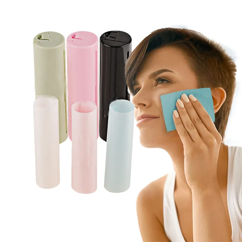 Face Oil Absorbing Tissues Wholesale Easy Take Out Design Facial Skin Care Oil Blotting Paper