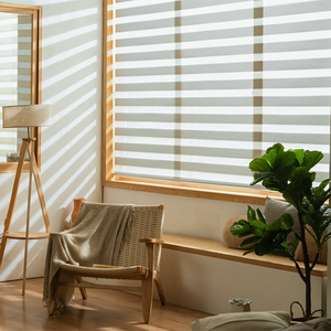 Cortinas ciegas de resorte de alta calidad Persiana de cebra manual de ventana francesa <span class=keywords><strong>para</strong></span> ventanas - Product Image 2