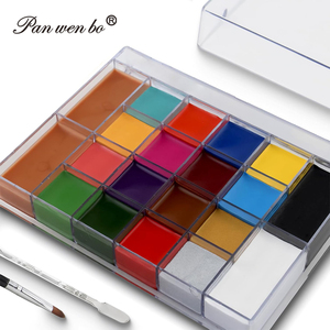 Venta al por mayor profesional 12 colores cara cuerpo pintura Kit Halloween Festival fiesta cuerpo arte pintura maquillaje paleta cara pintura Kit - Product Image 3