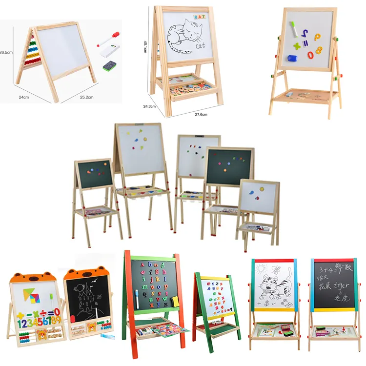 Magnetic Wall Letter Colorful Stick whiteboard and Blackboard Drawing Board Toys For Kids