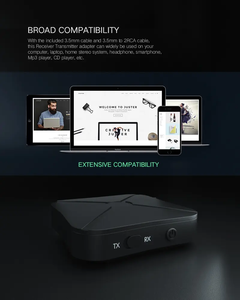 Hg nhà máy trực tiếp bán <span class=keywords><strong>bluetooth</strong></span> không dây 2 in1 âm thanh Transmitter <span class=keywords><strong>Receiver</strong></span> 3.5 mét RCA âm nhạc Adapter - Product Image 4