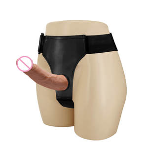 Hot Sale Female Masturbation Pants Realistische Penis Sexspielzeug Keuschheit Kopf riemen auf <span class=keywords><strong>Dildo</strong></span> mit Gürtel für Lesben Sex - Product Image 2