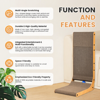 Griffoir vertical pour chat avec carton ondulé détachable, un grattoir spécial pour les griffes des chats