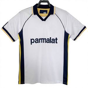 Summer Soccer Wear Retro 2003/04 Parma Home <b>Jersey</b> <b>Short</b> Sleeve Uniform European Club Competitions Featuring Quick Dry Unisex - Product Image 1
