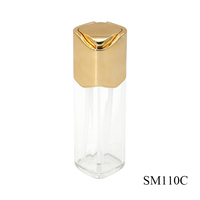 50ml Double Tube Lotion Pompe Bouteille Personnalisé Vide Transparent Soins de La Peau En Plastique Bouteille Emballage