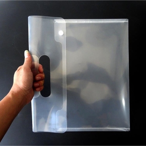 A4 Portable <strong>File</strong> <strong>Folders</strong> <strong>With</strong> <strong>Snap</strong> Button Closure Plastic Document Envelopes Waterproof PP Portable Document <strong>File</strong> Storage Bag - Product Image 6