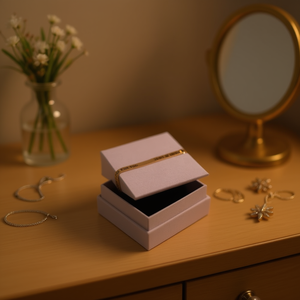 Scatola Portagioie in Cartone 1-3L con Ciondolo Lavanda e Nastro 'I Migliori Auguri' - Product Image 2