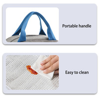 Logo personnalisé grand mignon velours côtelé déjeuner fourre-tout isolé réutilisable portable durable glacière travail voyage sacs à lunch pour adultes