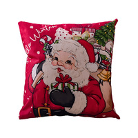 Housse de coussin de Noël, imprimé Père Noël, bonhomme de neige, sapin de Noël, rouge, décorations festives de Noël, plusieurs motifs, personnalisable
