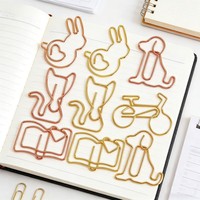 Clips de Papel con Formas Personalizadas, Clips Metálicos Coloridos para Marcar Páginas, Artículos de Papelería Promocionales al por Mayor