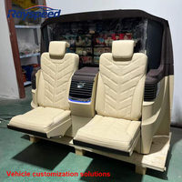 Barre de séparation de luxe pour MPV avec réfrigérateur à compresseur intégré, installation rapide pour Vito V250 V260, amélioration de l'intérieur haut de gamme