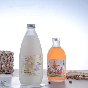 Bouteilles en verre vides de 250 ml, 300 ml et 500 ml, <span class=keywords><strong>moins</strong></span> chères en gros, avec bouchon à vis, pour jus, boissons, vin, lait, eau - Product Image 4