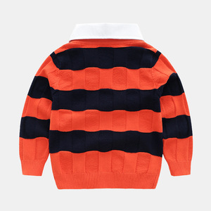 <span class=keywords><strong>Pull</strong></span> décontracté en tissu jersey de style collège pour garçons <span class=keywords><strong>Pull</strong></span> à col rabattu pour enfants avec chemise Mode bébé - Product Image 3