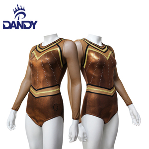 Body in strass lucido per sublimazione uniformi da ginnastica personalizzate abbigliamento da danza e ginnastica bianco e nero - Product Image 3