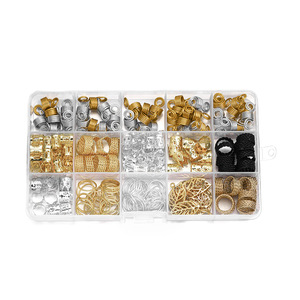Accesorios para peinar el cabello DIY, juego de anillos de aleación con resorte, colores variados, unisex, uso diario - Product Image 3