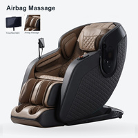 Chaise de massage intelligente 4D extensible de luxe chauffage automatique par gravité zéro musique Bluetooth matériau en cuir PU pour le corps