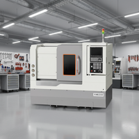 Torno CNC de Cama Inclinada de Alta Velocidad XMK-460, Alta Precisión, Alta Rigidez, Recorrido del Eje X de 425 mm, Recorrido del Eje Z de 350 mm, 2 Ejes, 0.008 mm