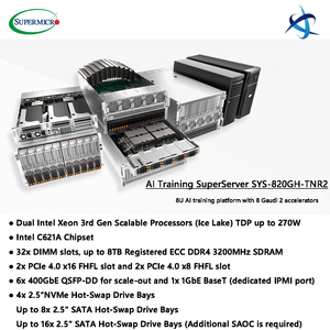 Supermicro SYS 820gh tnr2 ai đào tạo superserver với tám gaudi 2 accelerators Dual Xeon Ice Lake 8U nền tảng GPU máy chủ - Product Image 2