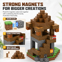 Ensemble de blocs de construction magnétiques, jouet éducatif STEM, puzzle de construction DIY, modèle 3D en plastique, jouet de décompression, >14 ans, certifié ASTM