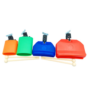 Instrumentos de Percusión Orff para Niños al por Mayor: Campanas de Vaca Coloridas, Bloques de Ritmo Educativos de Plástico, Claquetas Cuadradas para Niños - Product Image 1