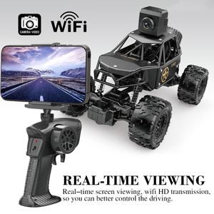 <span class=keywords><strong>Auto</strong></span> RC in Lega con Telecamera WiFi Live, Veicolo RC Crawler 4WD per Arrampicata, Batteria Ricaricabile, Telecomando, Giocattolo - Product Image 3