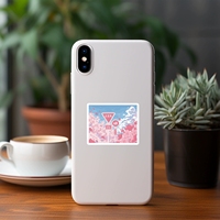 50 Pegatinas Impermeables con Diseño de Flores de Cerezo, Pegatinas Creativas para Ventanas, Papelería, Vasos, Teléfonos Móviles y Otros