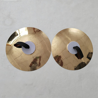 14 Inch Marching Hand Cymbals Pair, Brass Alloy Percussion Hand Cymbals for Beginner & Professional Drum Players, Band Stage