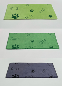 Mikro faser Trocknen Hunde tücher Welpen tuch mit Druck knochen und Pfoten - Product Image 4