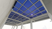 Photochromic Laminated Glass Industrial Decoration Entry Living Room NGT79 7mm LT + 0.76 PVB + 7mm LT+12AR+8mmLT UV Block