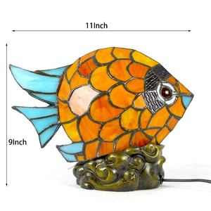 <span class=keywords><strong>Lampe</strong></span> d'appoint en verre <span class=keywords><strong>Tiffany</strong></span> <span class=keywords><strong>Art</strong></span> Déco européen LongHuiJing avec ampoule LED AC E14 pour bébés et enfants - Product Image 3