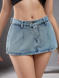 Jupe courte en jean pour femme, tendance et haut de gamme, vente en gros en Europe et en Amérique, collection 2026 - Product Image 2