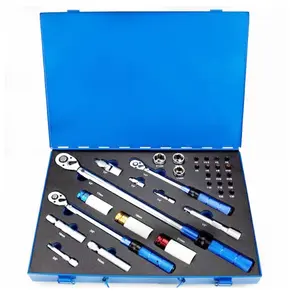 Conjuntos de 32 peças de kit de ferramentas de chave de torque com suporte magnético universal 5-210N.m, compatível com atacado