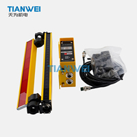 SUNKWANG SK-KCS912F Tirai Cahaya Pengaman Dua Sisi 12 Balok Jarak 20mm Tinggi Perlindungan 220mm Jarak Deteksi 0.4-4m DC24V IP65