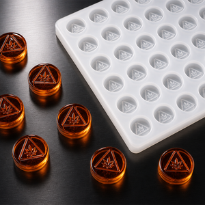 Molde de silicona redondo TH para gomitas, bandeja depositadora antiadherente de platino de grado alimenticio con múltiples cavidades de 2 ml, venta al por mayor de fábrica - Product Image 5