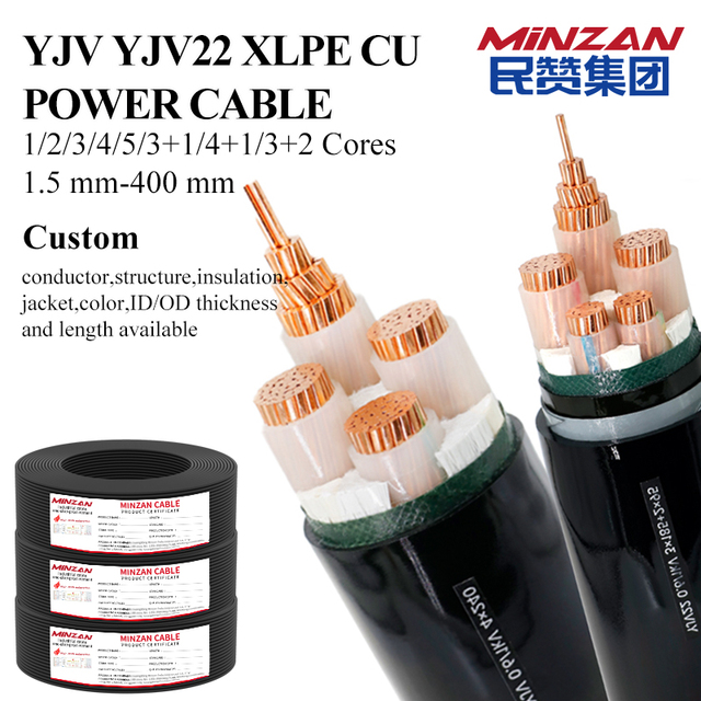 Low Voltage Underground 10mm 16mm 25mm 70mm Copper 3 4 5 Core Armoured Cable U-1000 R2V N2XY N2XH YJV Cu/XLPE/PVC Power Cable