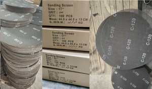 Disques de <span class=keywords><strong>ponçage</strong></span> en maille de carbure de silicium noir P40-400 de 16'' (406 mm) pour le <span class=keywords><strong>ponçage</strong></span> des sols en bois et l'entretien de l'époxy - Product Image 5