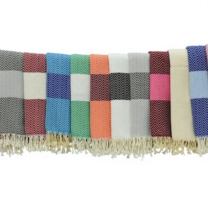 Turkish Cotton <b>Beach</b> <b>Towel</b> Chevron Pattern Quick-Dry Woven Rectangle Adult Summer Modern Style - Product Image 1