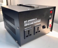 Transformateur élévateur/abaisseur de tension 2 kVA 2000 W 110 V-220 V avec bobine toroïdale à enroulement en cuivre monophasé