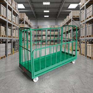 KY-531 Kanat Steel Heavy Duty <b>Foldable</b> Enclosed Platform Load Cage Cart 150kg Capacity Four-Wheel Lockable Portable OEM Shopping - Product Image 2