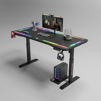 Table de jeu RGB électrique réglable en hauteur (160 cm) avec éclairage LED RGB – Échantillon gratuit DDP