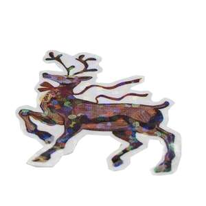 Pegatinas de vinilo con textura de PVC, diseño de alce navideño, personalizables, con purpurina de colores, venta al por mayor, regalo barato - Product Image 5