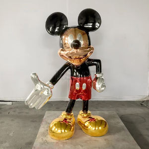 Statue en résine de fibre de verre Décoration d'intérieur Sculpture Statue grandeur nature de <span class=keywords><strong>Mickey</strong></span> - Product Image 1