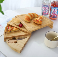 Planche à fromage pliable, plateau à charcuterie portable pour fruits, pain, aliments cuits et beurre, planche à découper en bois