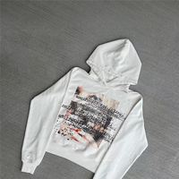Sudadera Deportiva para Hombre, 100% Algodón, Estilo Vintage, Corte Holgado, Tejido Invertido, Personalizable con Logotipo OEM, Venta al Por Mayor ODM