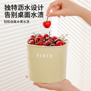Pintu Dual Layer Fruit Washer Drainer <b>Basket</b> With Lid For Kitchen <b>Sink</b> Countertop Use - Product Image 3