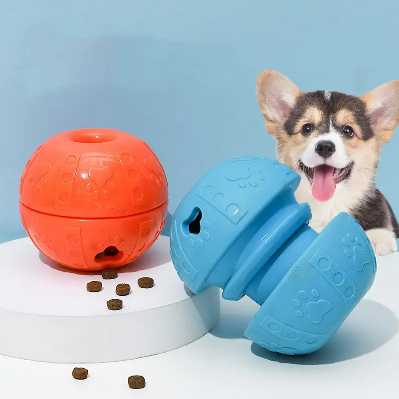 नई डिजाइन कुत्ते रिसाव खाद्य गेंद TPR खिलौना चबाना पहेली कुत्ते खिलौना दांतों की सफाई हटाने योग्य प्रशिक्षण विकसित खुफिया