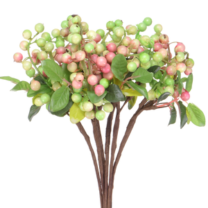 Branche artificielle avec cône de pin et baies pour la décoration de Noël - Product Image 3
