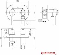 Pulvérisateur de bidet Shattaf portable dissimulé à 2 fonctions (chaud/froid) durable pour toilettes et salle de bain